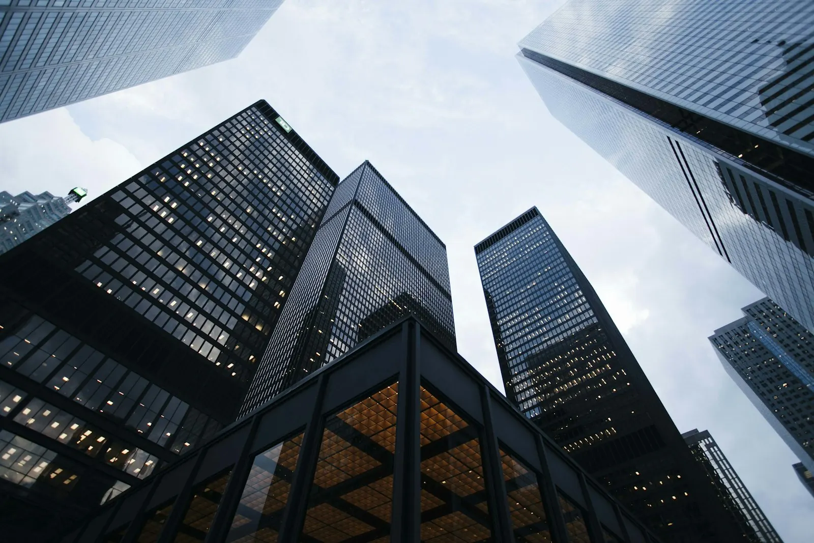 City skyline of commercial office towers