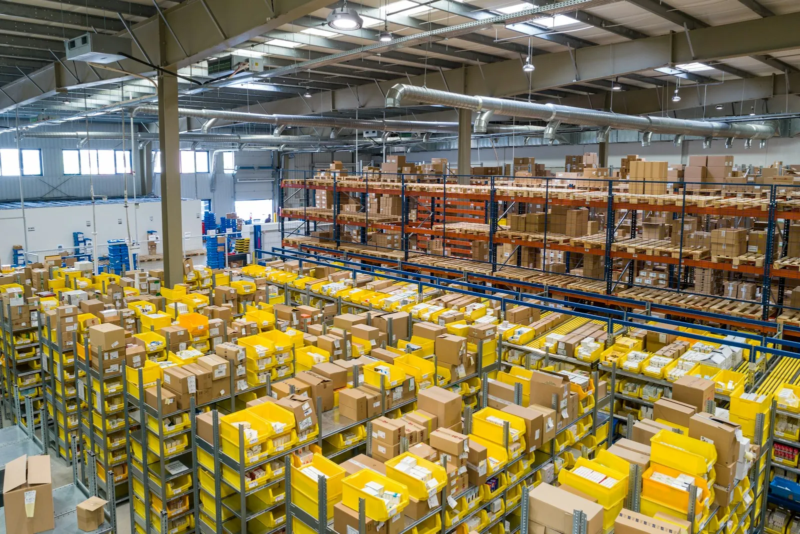 Sourcing and procurement activity across a stocked distribution centre